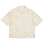 Aloha Shirt - White & Natural Embroidered Cotton