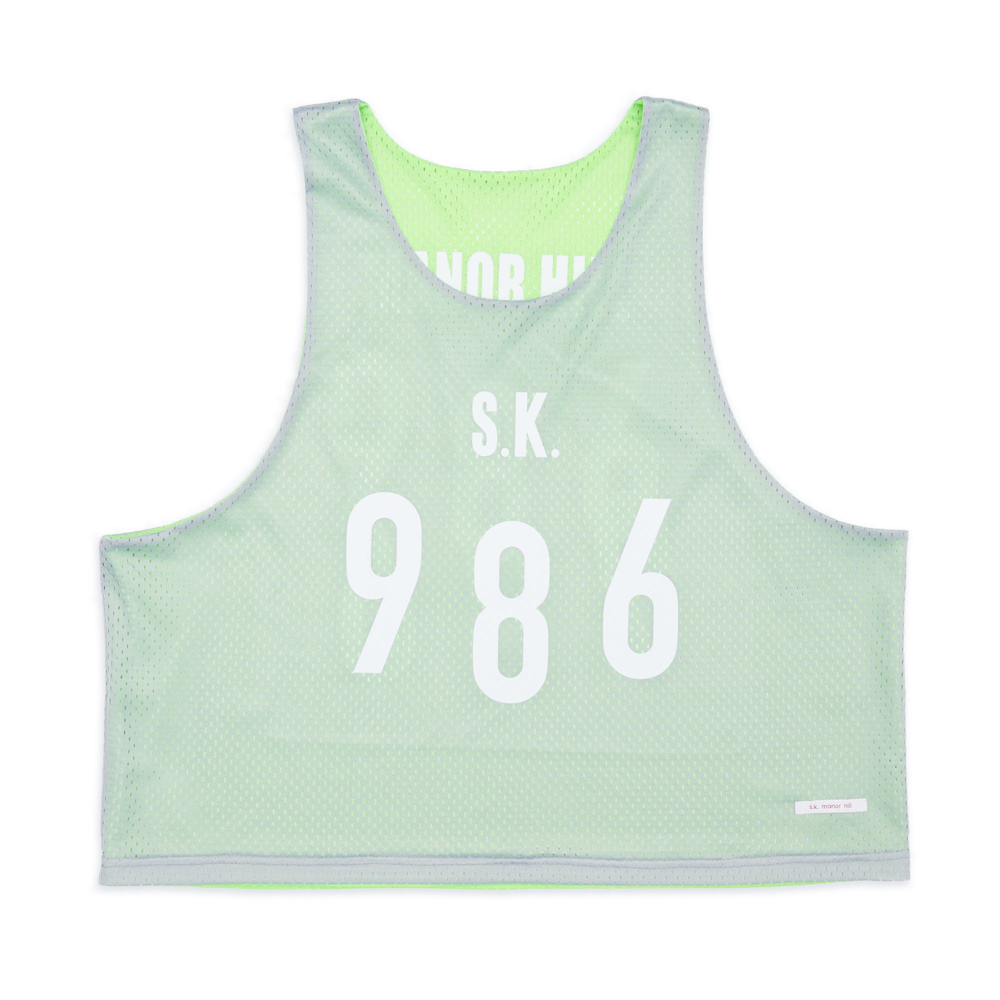 Reversible Ball Jersey - Grey & Neon Green Mesh – s.k. manor