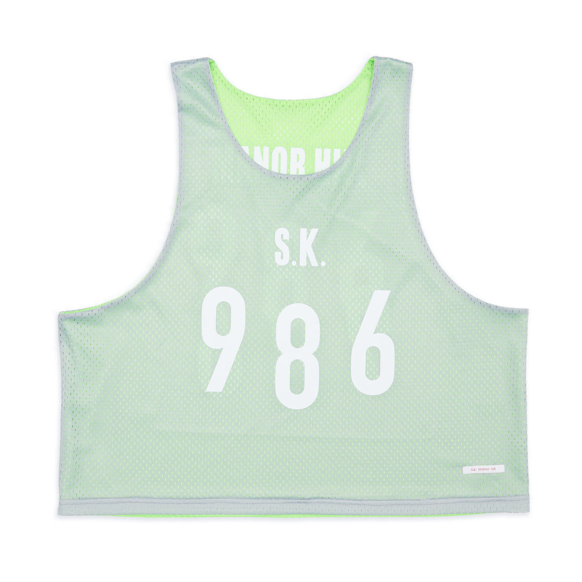 Reversible Ball Jersey - Grey & Neon Green Mesh