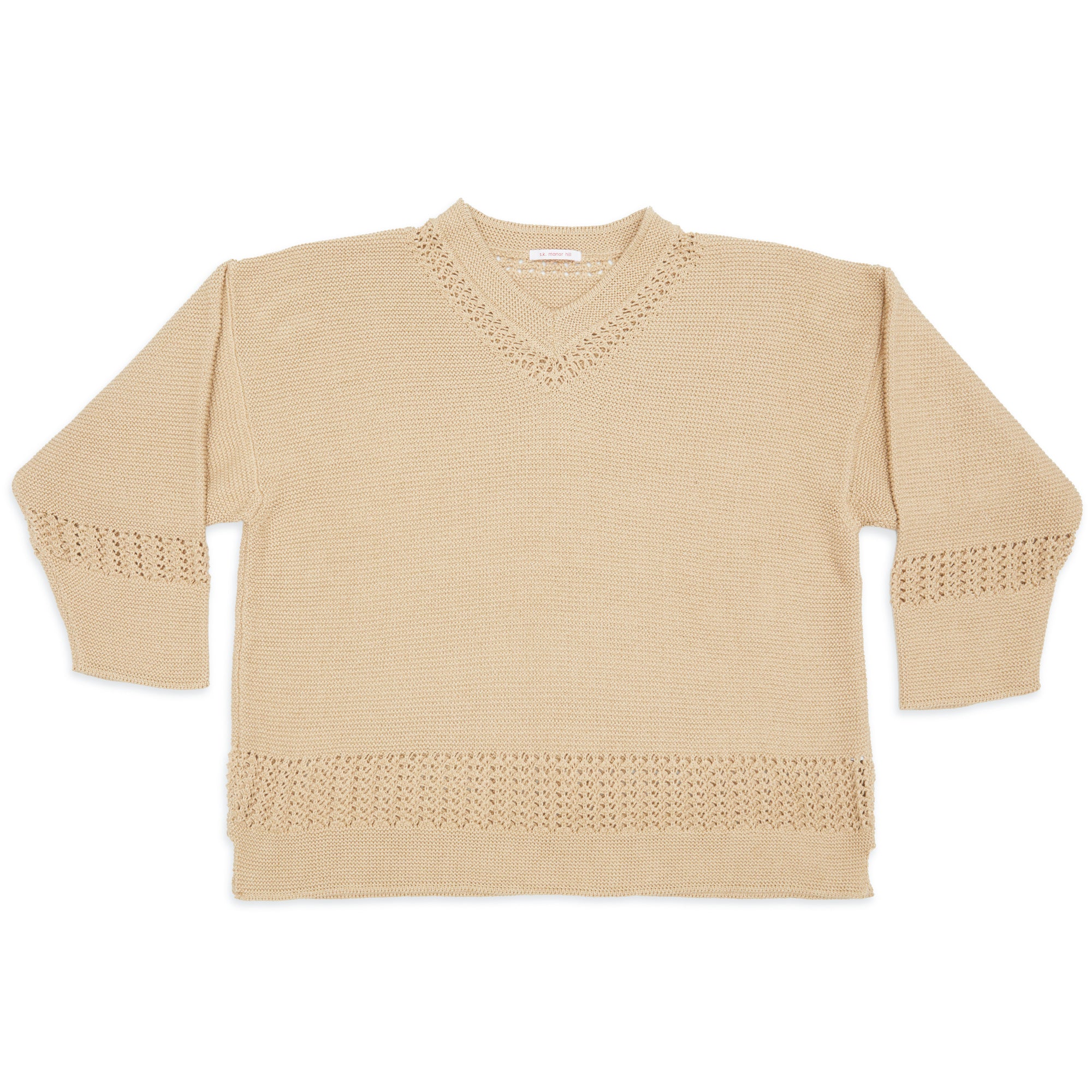 Knit Hockey Sweater - Tan Cotton – s.k. manor hill