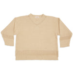 Knit Hockey Sweater - Tan Cotton