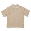 Knit Polo – Beige Cotton