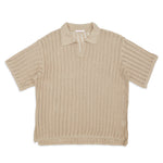 Knit Polo – Beige Cotton