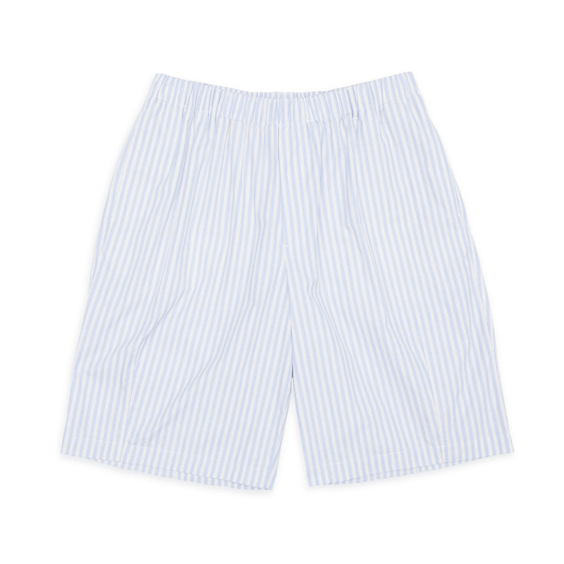 Solar Short - Light Blue & Burgundy Striped Cotton