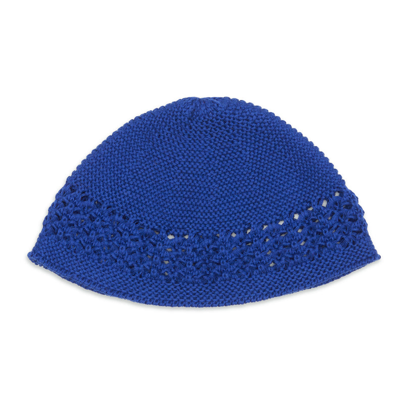 Knit Skull Cap - Royal Blue Cotton