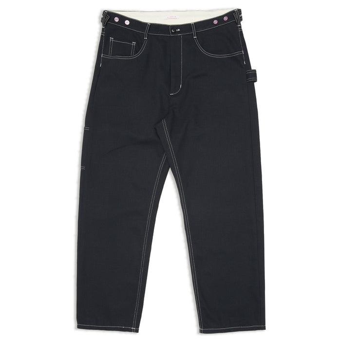 Mason Pant - Black Brushed Cotton Twill