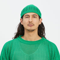 Knit Skull Cap - Kelly Green Cotton