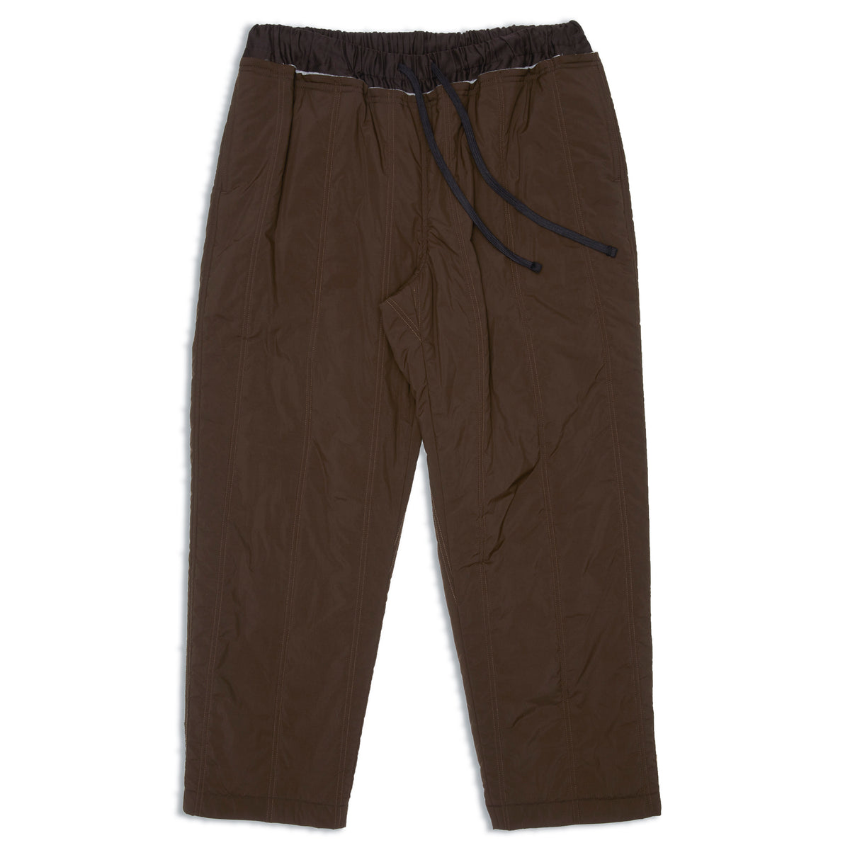 Nest Pant - Brown Quilted Recycled Nylon WR