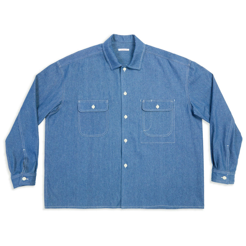 Park Shirt/Jacket - Light Blue Denim Cotton