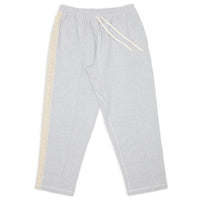 Saunter Pant - Heather Grey Cotton Fleece w/ Natural Trim