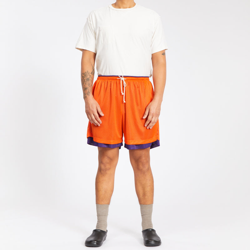 Reversible Ball Short - Orange & Purple Mesh