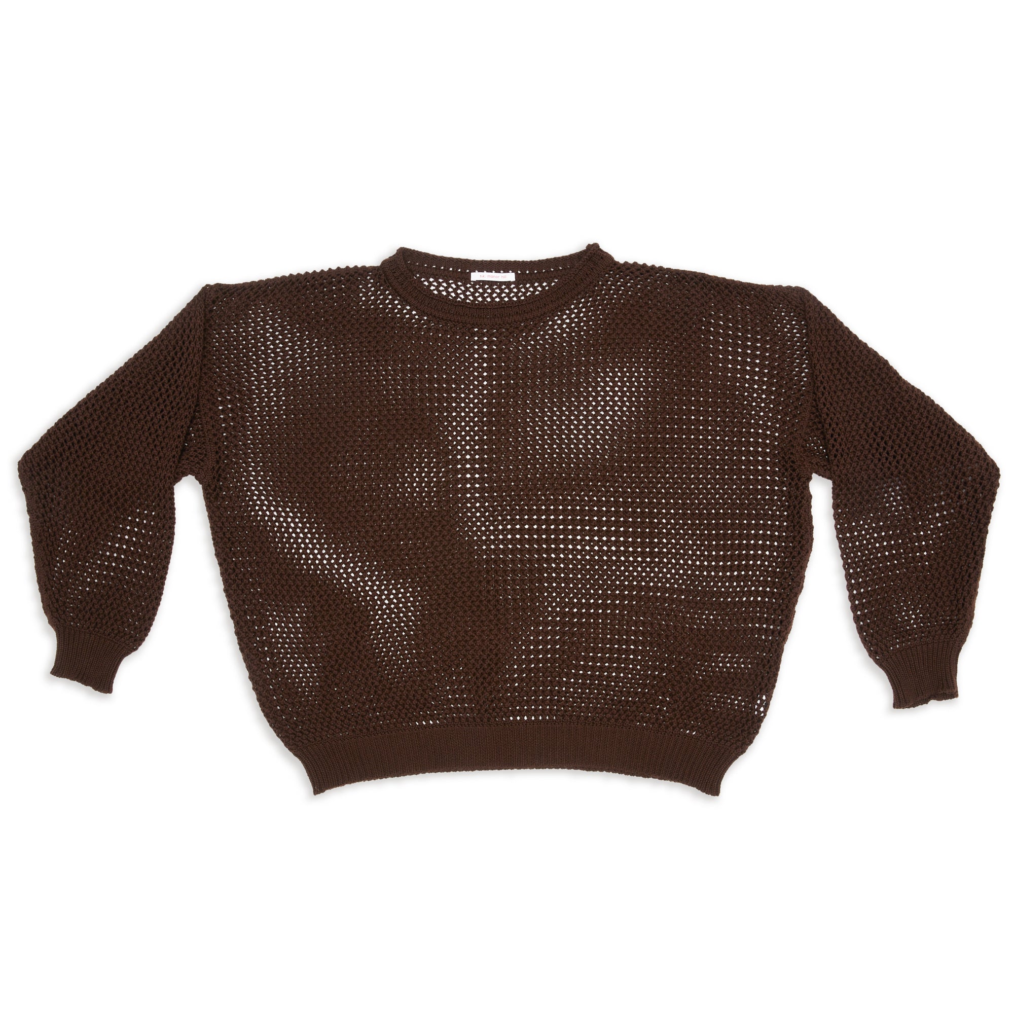 Open Knit Sweater - Brown Cotton – s.k. manor hill
