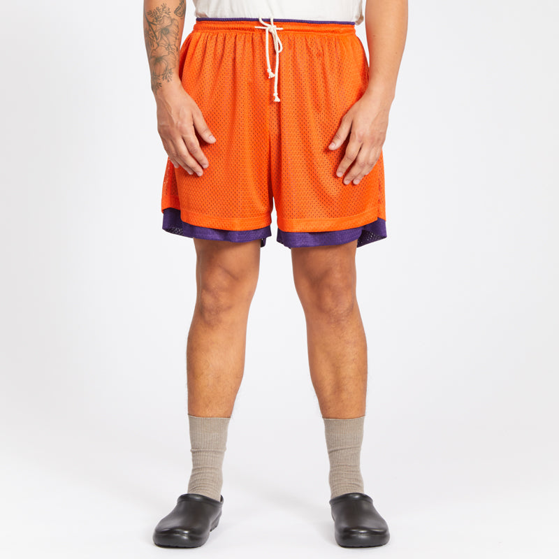 Reversible Ball Short - Orange & Purple Mesh