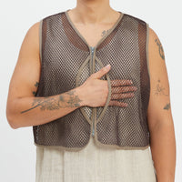 Trapper Vest - Brown Mesh