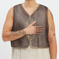 Trapper Vest - Brown Mesh