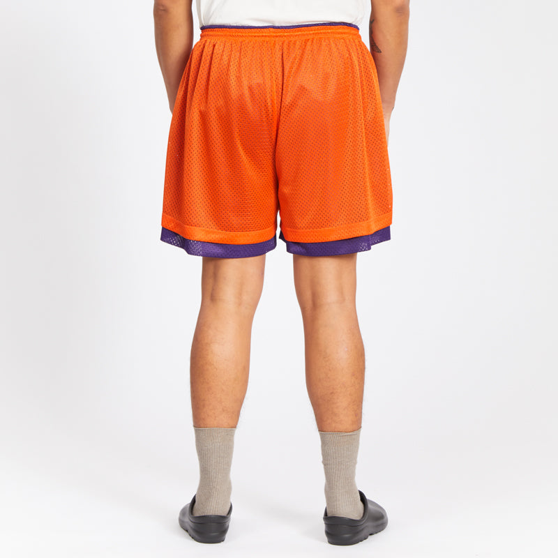 Reversible Ball Short - Orange & Purple Mesh