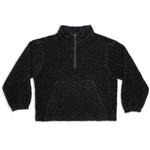 Half Zip Fleece - Black/Natural Wool Pile