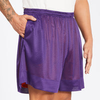 Reversible Ball Short - Orange & Purple Mesh