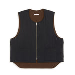 Reversible Ada Vest - Black & Brown Recycled Nylon