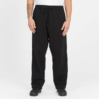 Saunter Pant - Black Cotton Fleece w/ Decorative Trim