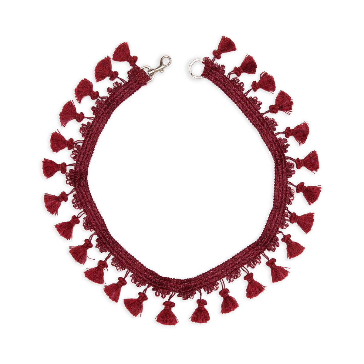 Tassel Keychain/Necklace – Burgundy