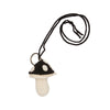 Small Mushroom Keychain/Necklace – Black Cotton