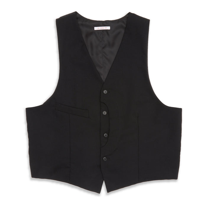 Waistcoat - Black Tropical Wool