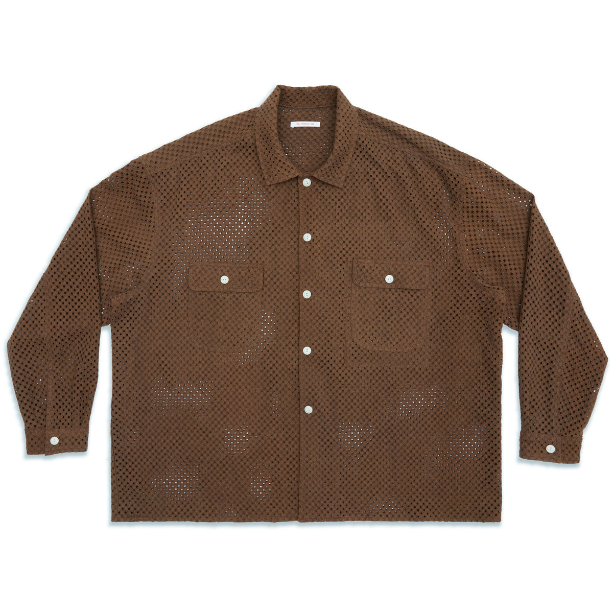 Park Shirt/Jacket - Brown Check Embroidered Cotton