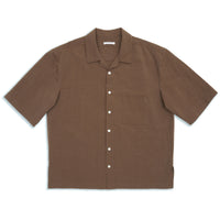 Aloha Shirt - Brown Linen / Cotton / Nylon