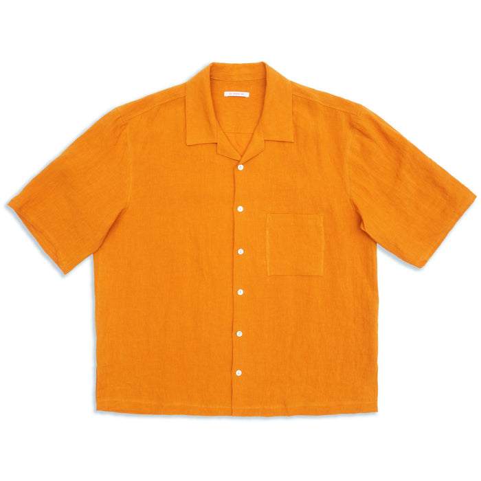 Aloha Shirt - Burnt Orange Linen
