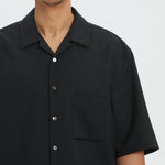 Aloha Shirt - Black Tropical Wool