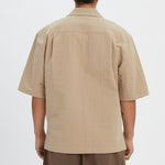 Aloha Shirt - Tan Puckered Cotton