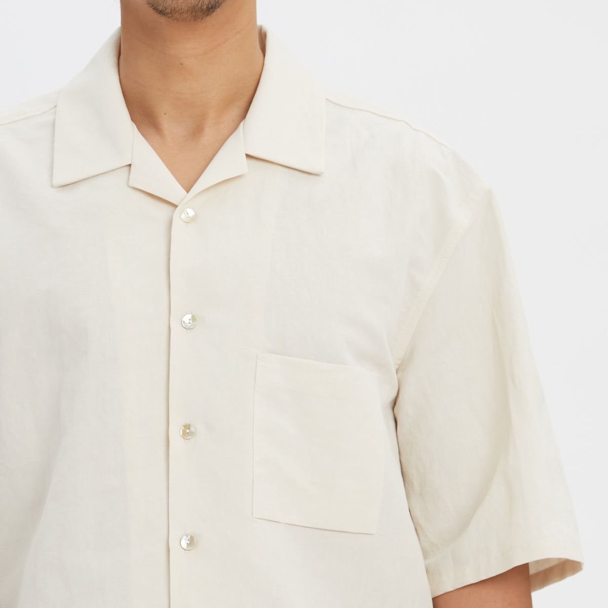 Aloha Shirt - Bone Linen / Cotton
