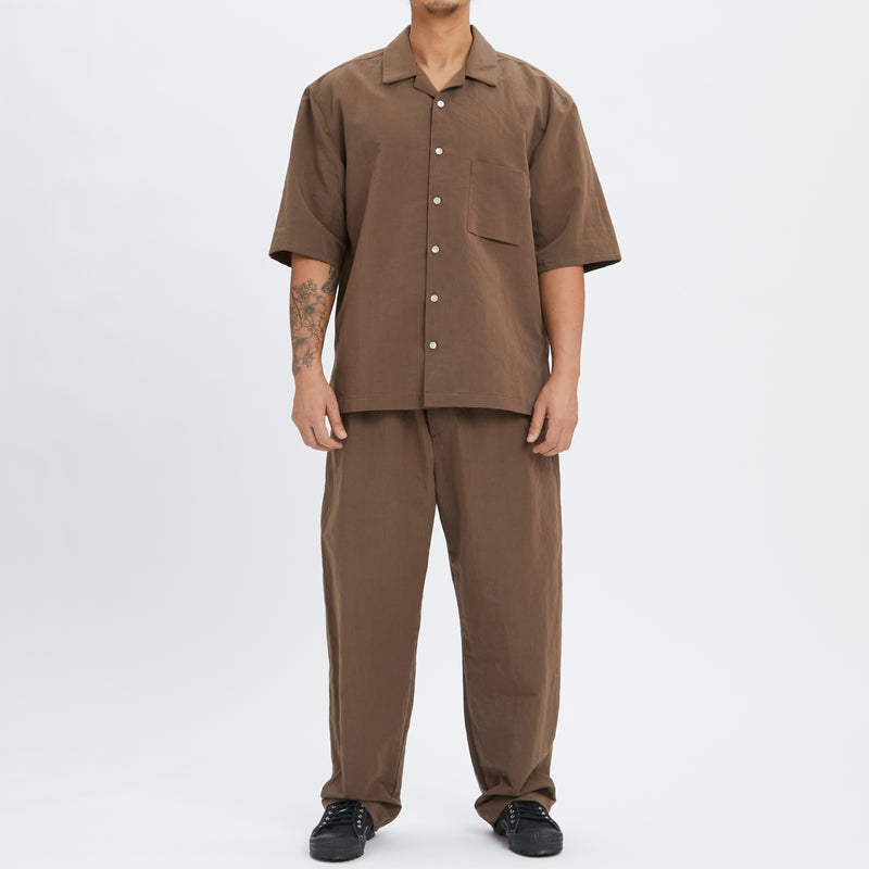 Aloha Shirt - Brown Linen / Cotton / Nylon