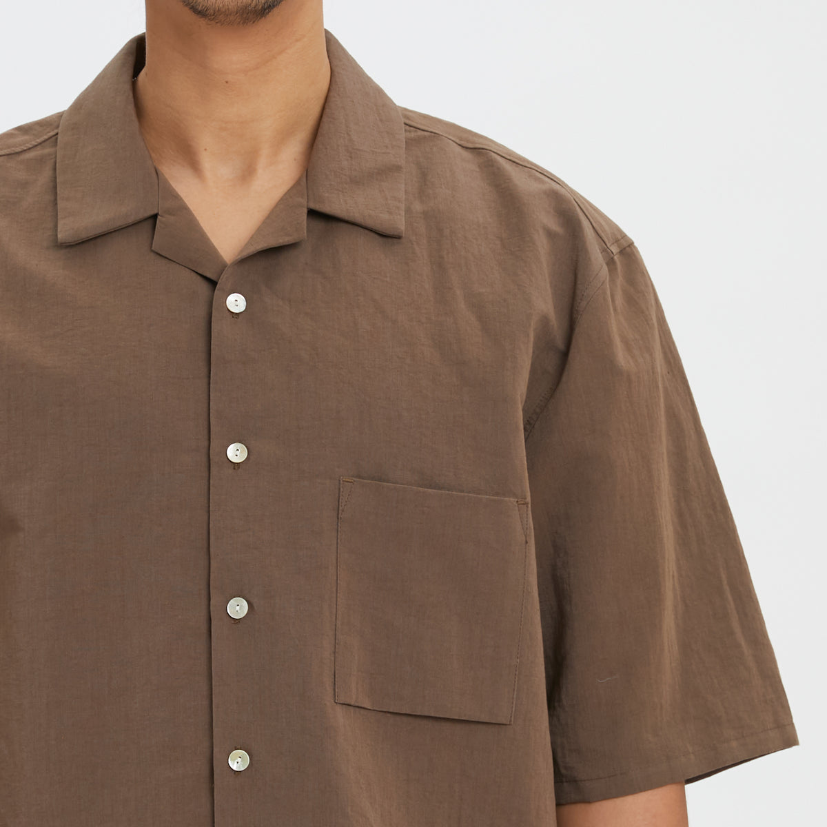 Aloha Shirt - Brown Linen / Cotton / Nylon