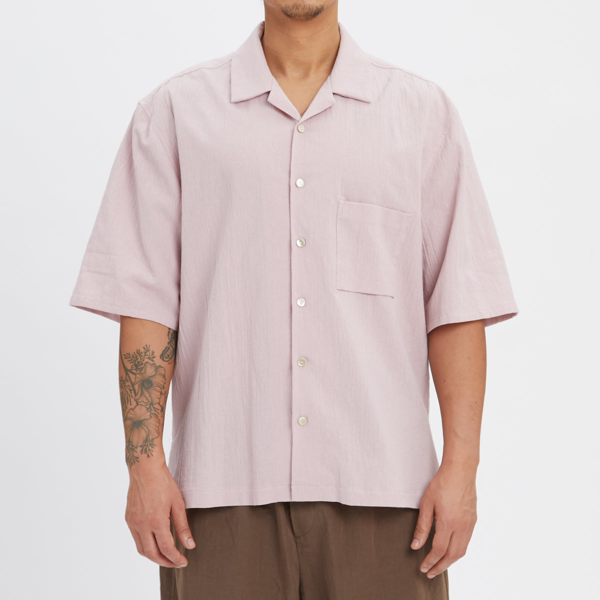 Aloha Shirt - Rose Cotton / Linen