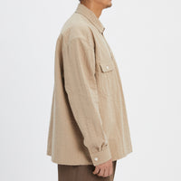 Park Shirt/Jacket - Tan Puckered Cotton