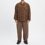 Park Shirt/Jacket - Brown Check Embroidered Cotton