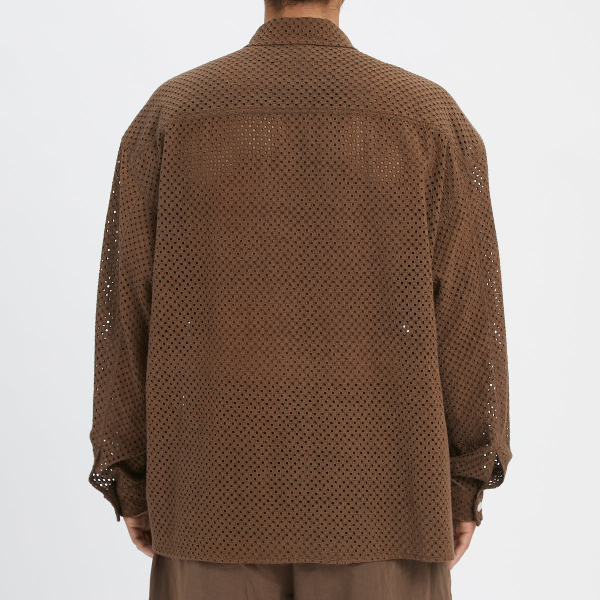 Park Shirt/Jacket - Brown Check Embroidered Cotton