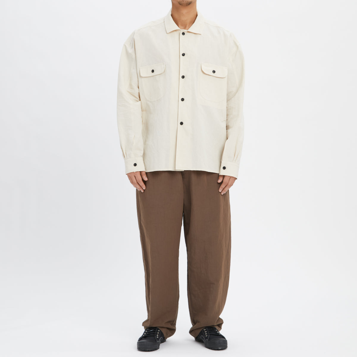 Park Shirt/Jacket - Bone Linen / Cotton