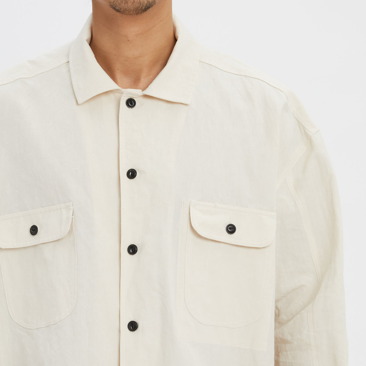 Park Shirt/Jacket - Bone Linen / Cotton