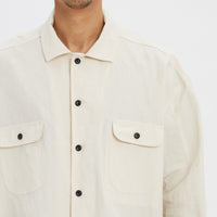 Park Shirt/Jacket - Bone Linen / Cotton