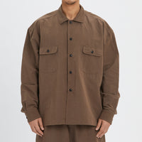 Park Shirt/Jacket - Brown Linen / Cotton / Nylon