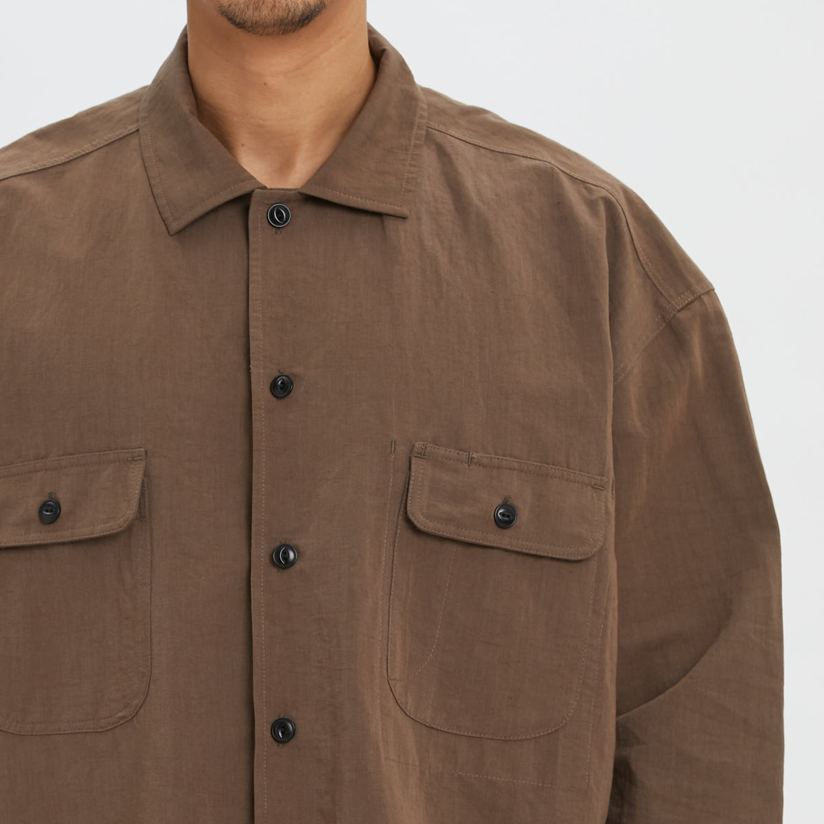 Park Shirt/Jacket - Brown Linen / Cotton / Nylon
