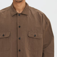 Park Shirt/Jacket - Brown Linen / Cotton / Nylon