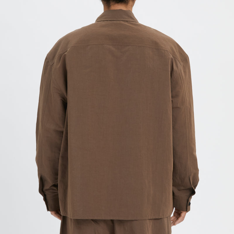 Park Shirt/Jacket - Brown Linen / Cotton / Nylon