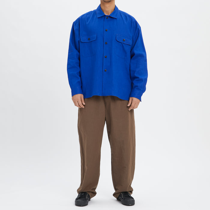 Park Shirt/Jacket - Royal Blue Ramie
