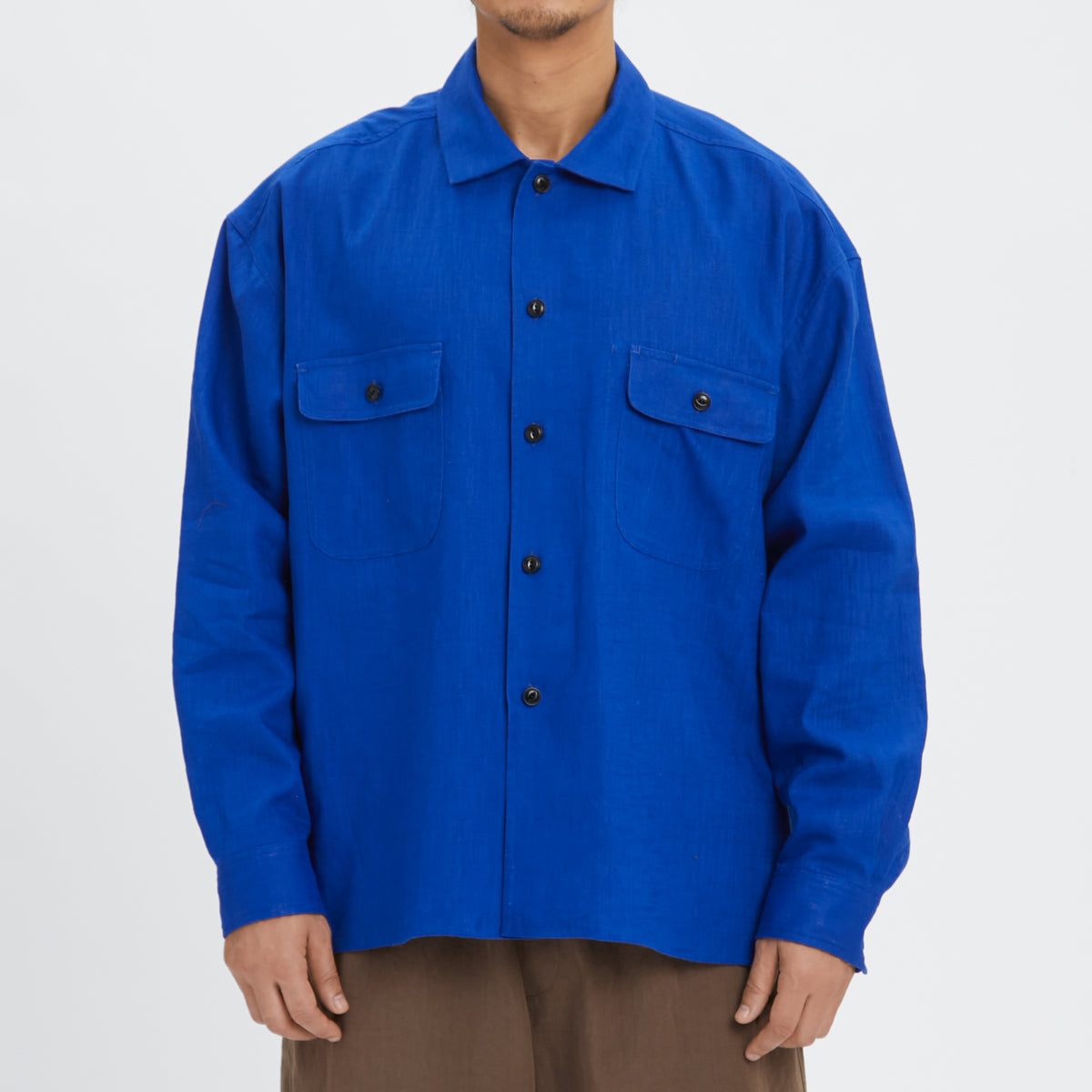 Park Shirt/Jacket - Royal Blue Ramie