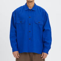 Park Shirt/Jacket - Royal Blue Ramie