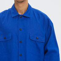 Park Shirt/Jacket - Royal Blue Ramie